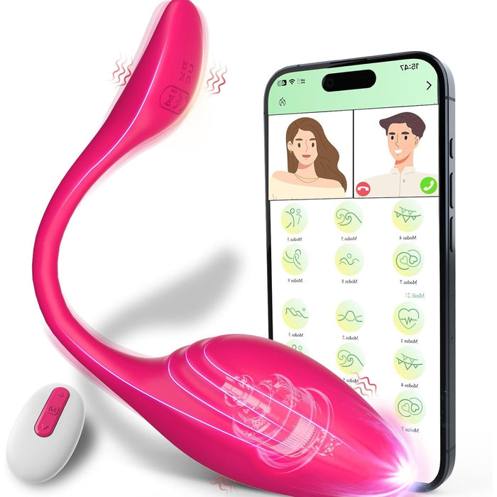 Vibrators sievietēm ar 10 vibrācijas režīmiem un APP tālvadību pieaugušo spēlēm