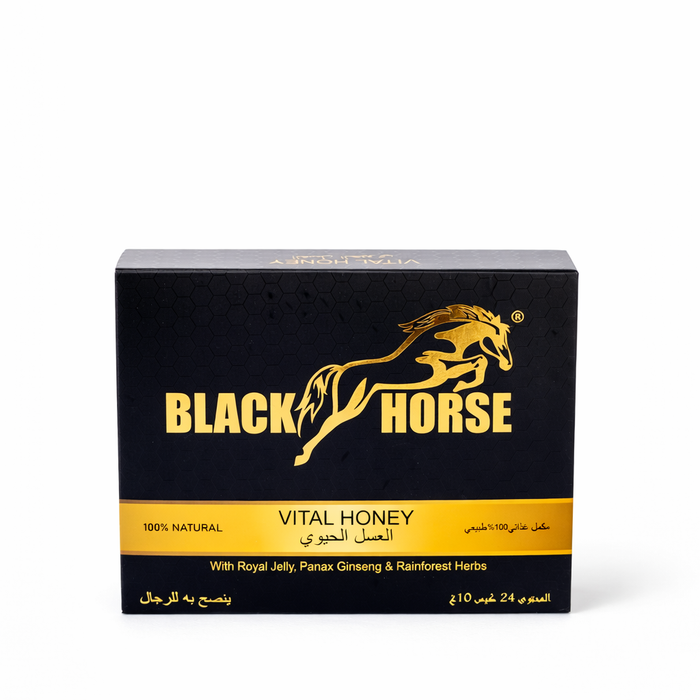 Black Horse Vital Honey – dabīgs medus maisījums vīriešiem (24 x 10 g)