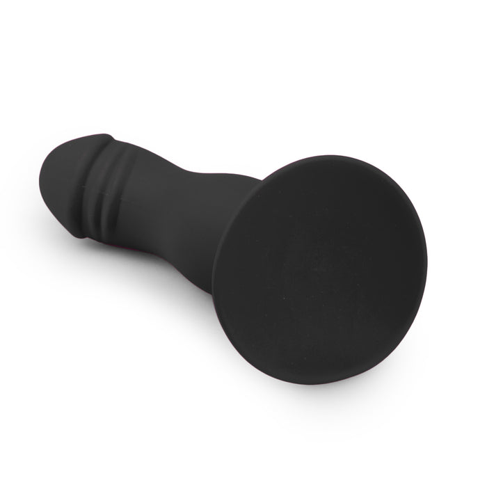 Easytoys Black Silicone Suction Cup melns silikona dildo ar piesūcekni