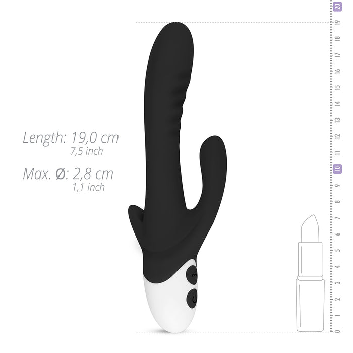 Easytoys Stellar Vibe melns vibrators - zaķītis