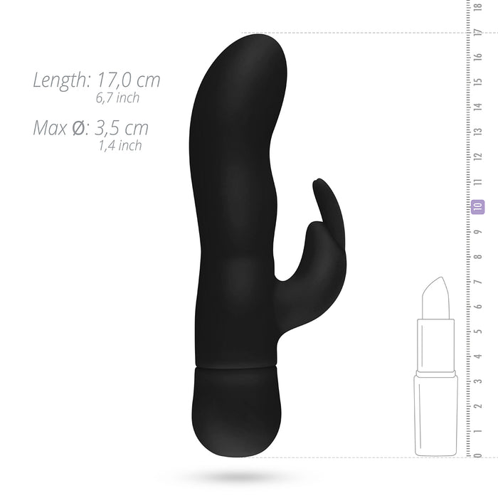 Easytoys Mad Rabbit melnais vibrators - zaķis