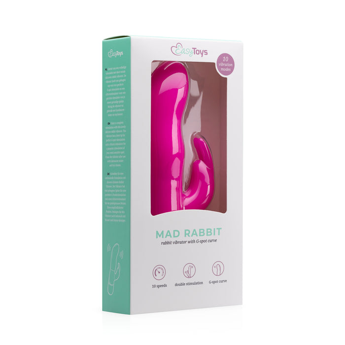 Easytoys Mad Rabbit rozā vibrators - zaķis