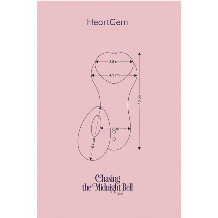 FairyGasm HeartGem mini vibratorius „Chasing the Midnight Bell“