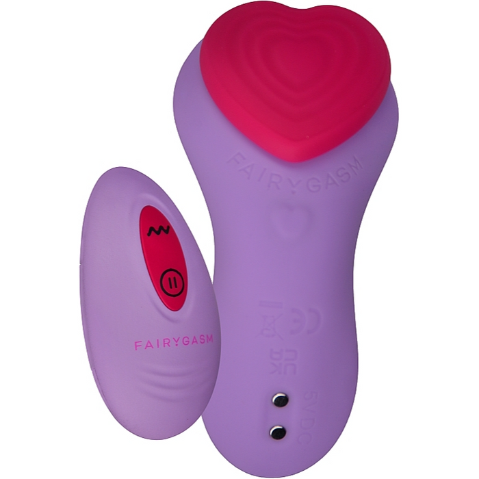 FairyGasm HeartGem mini vibratorius „Chasing the Midnight Bell“, violetinis