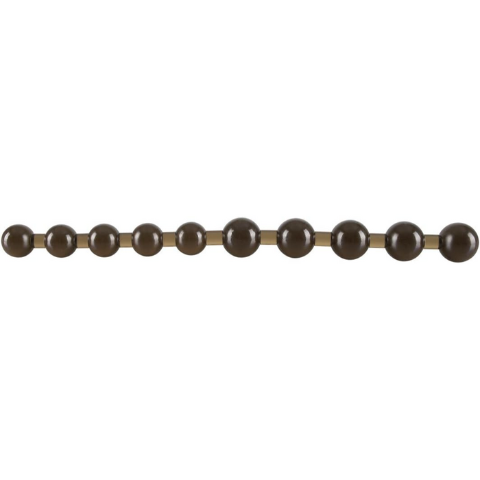 Melni anālie pērļu virtenes no ādas draudzīga PVC materiāla