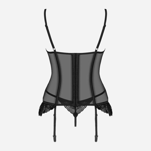Obsessive melna mežģīņu korsete + stringi SERENA LOVE, XS/S izmērs