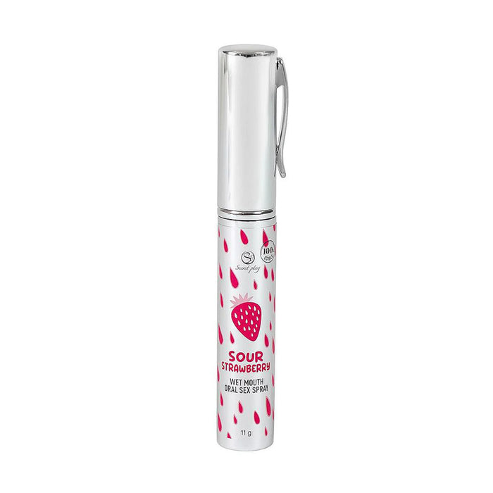 Sour Strawberry Wet Mouth – purškiklis oraliniam seksui, rūgšti braškė, 11 g