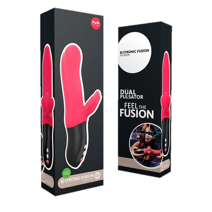 Fun Factory BI Stronic Fusion sarkanais pulsators - zaķis