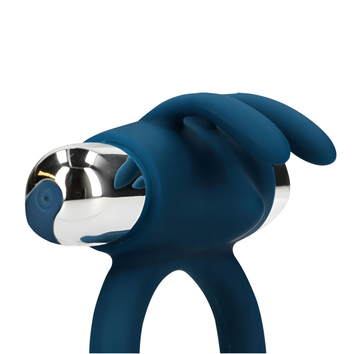 Loveline Rabbit Baltic Blue vibrējošais dzimumlocekļa gredzens
