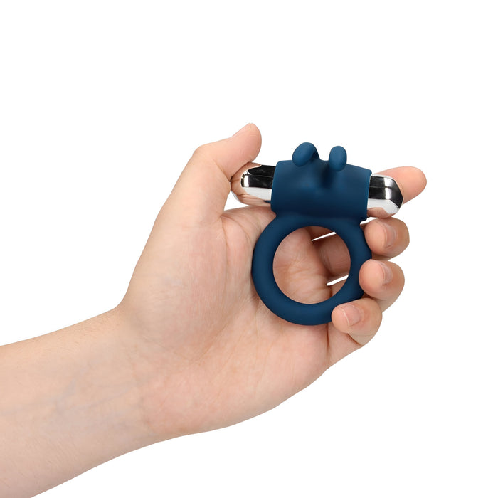 Loveline Rabbit Baltic Blue vibrējošais dzimumlocekļa gredzens
