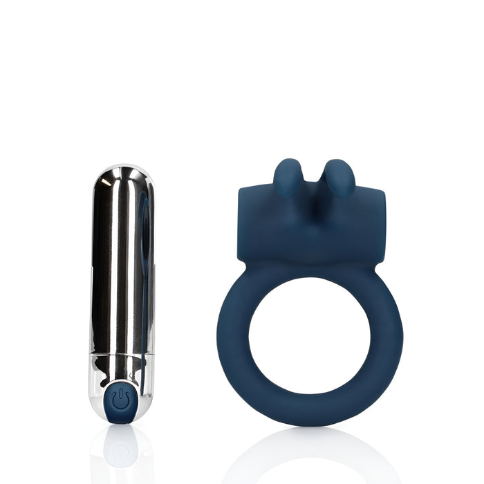 Loveline Rabbit Baltic Blue vibrējošais dzimumlocekļa gredzens
