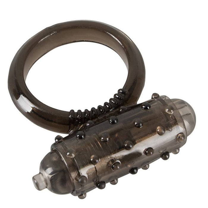 Vibro Ring juodas vibruojantis penio žiedas