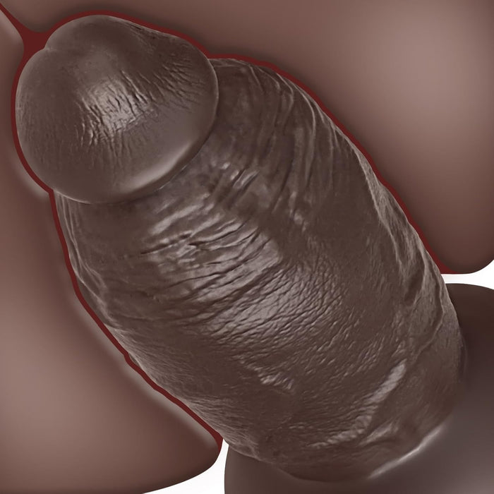 XXL черный силиконовый дилдо диаметром 9,5 см с сильной присоской