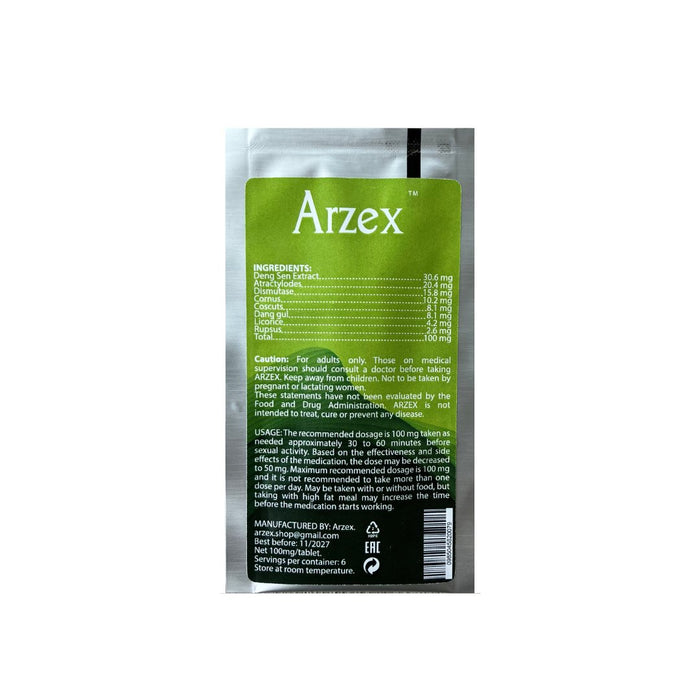 Arzex Green maisto papildas vyrams 6 tab. - Arzex