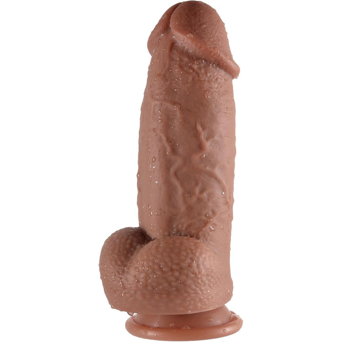 6 cm diametra milzīgs silikona dildo – biezs un ļoti reālistisks