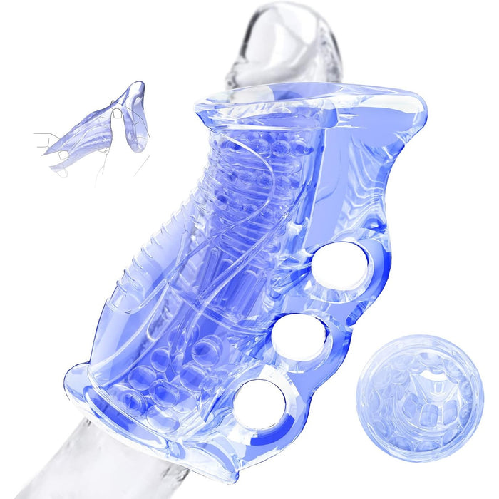 Reālistiska vīriešu masturbatora krūze ar 3D maksts tekstūru un masāžas pērlītēm