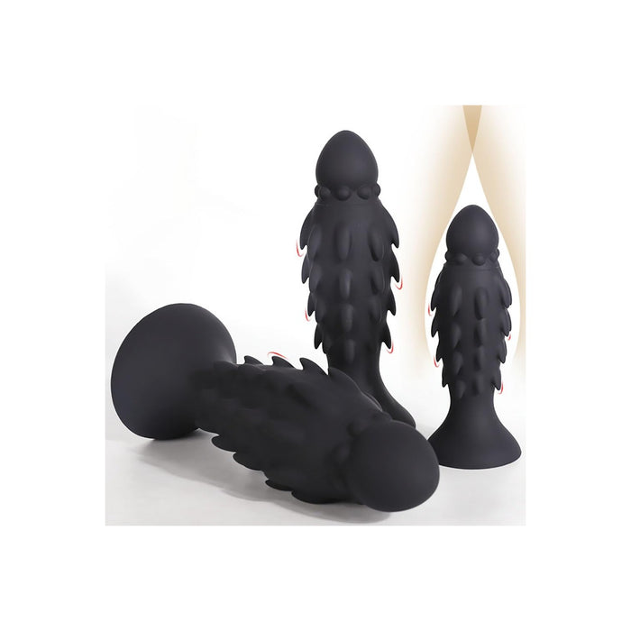 Реалистичный силиконовый дилдо с сильной присоской и уникальной текстурой (M)