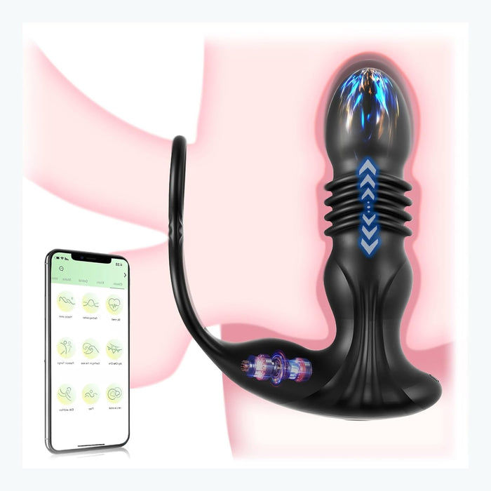 Anālais vibrators vīriešiem ar aplikāciju un tālvadību – ergonomisks prostatas stimulator