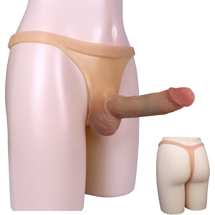 Reālistisks silikona strap-ons ar siksnu lesbietēm un pāriem