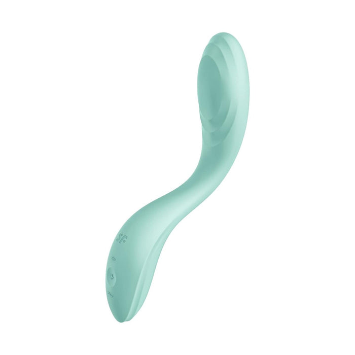 G-punkta vibrators „Rrrolling Pleasure“ 22 cm ar divām funkcijām, piparmētru krāsa