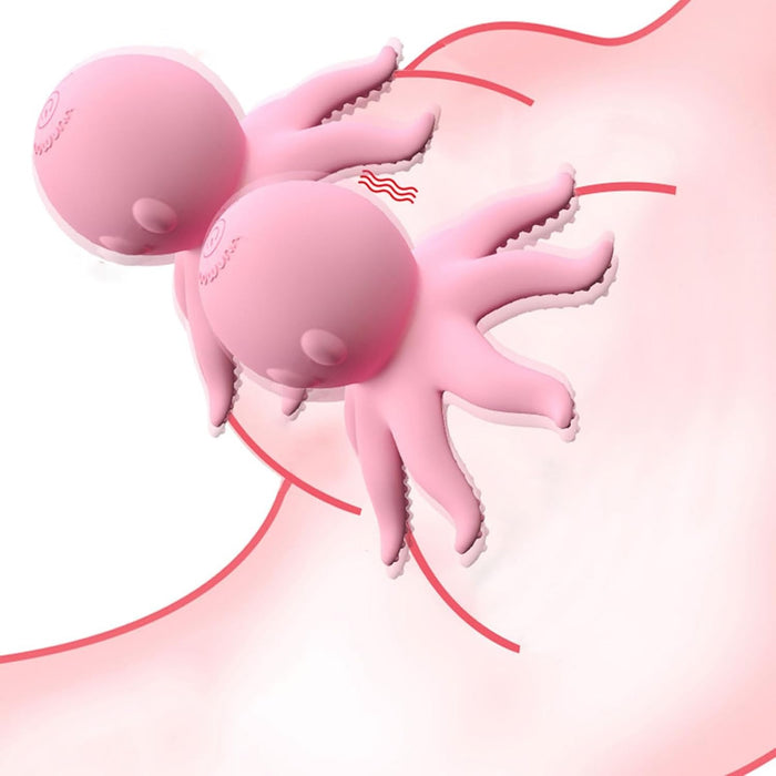 Электрический стимулятор груди и клитора с сильной присоской и 10 режимами вибрации, набор из 2 шт.