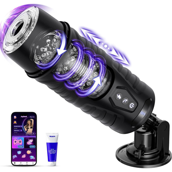 Мастурбатор для мужчин с 7 режимами телескопии и вращения, с сильной присоской