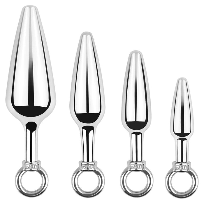 Аналъный плаг с сильной присоской из нержавеющей стали – размеры S/M/L/XL