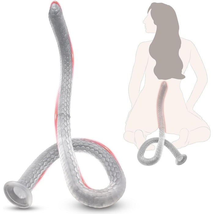 Реалистичный дилдо длиной 106 см с сильной присоской и текстурой кожи змеи