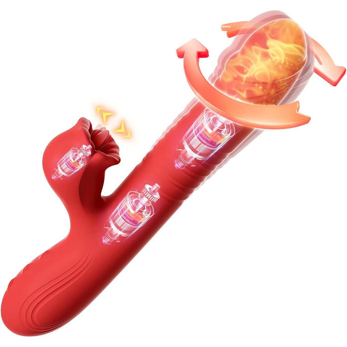 Вибратор 5IN1 для женщин с сильной присоской, 10 режимов вибрации и стимуляции G-точки