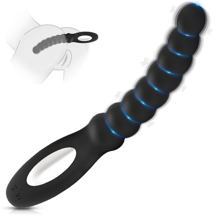 Аналный вибратор для мужчин и женщин с 10 режимами вибрации и сильной присоской