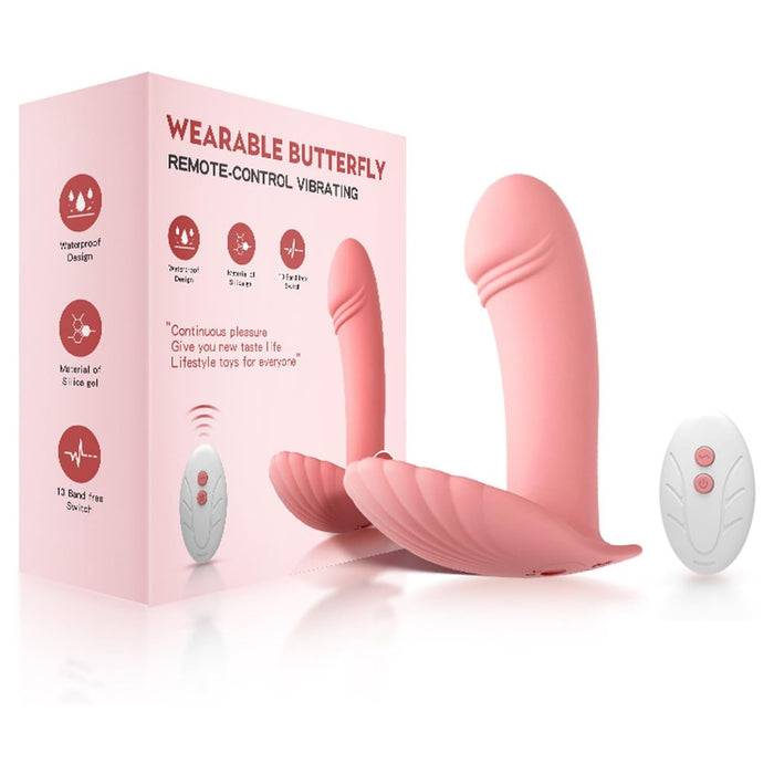 Vibrējošs tauriņa formas vibrators sievietēm ar 10 režīmiem un ūdensizturīgs