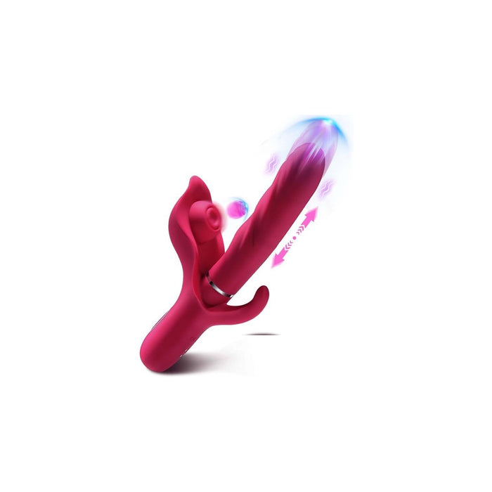 3-в-1 вибратор для женщин с сильной присоской и 10 режимами