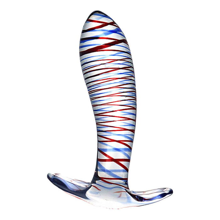 SM Анальная пробка Ø35 мм с сильной присоской – гибкий кристальный анальный дилдо