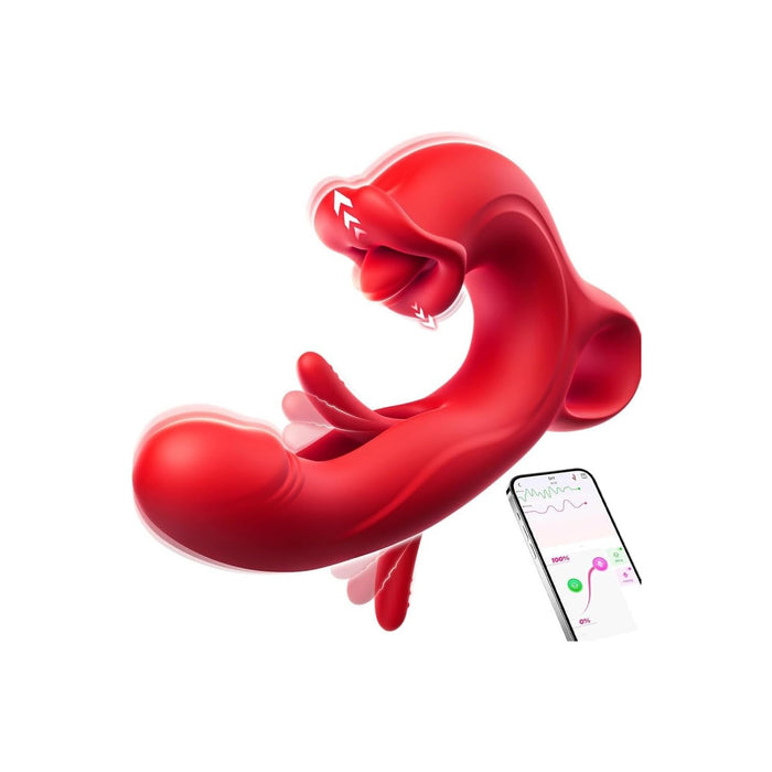 Vibrators sievietēm ar 7 mēles laizīšanas un 7 vibrācijas režīmiem