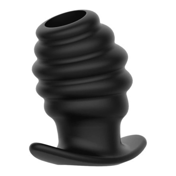Эргономичный полый анальный расширитель с волнами, размер M (87×55 мм)