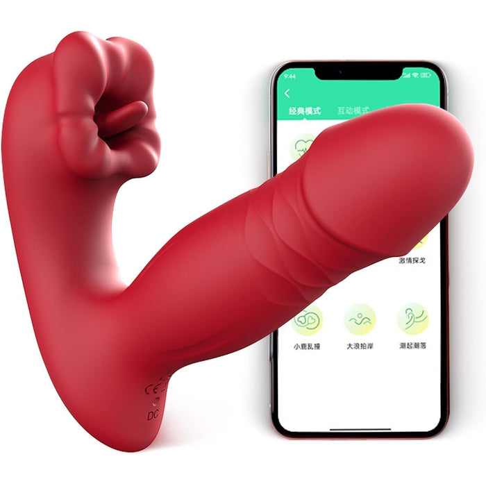 G punkta vibrators ar mēles stimulāciju un sildošu funkciju, 9 režīmi, APP vadība