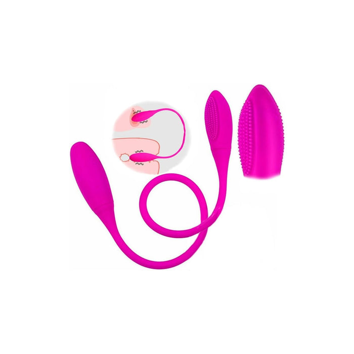 60 cm dubultgalvas silikona vibrators ar 7 vibrācijas režīmiem un ūdensizturību