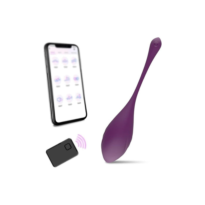 Вибратор-пуля с приложением и Bluetooth, 9 режимов, с сильной присоской