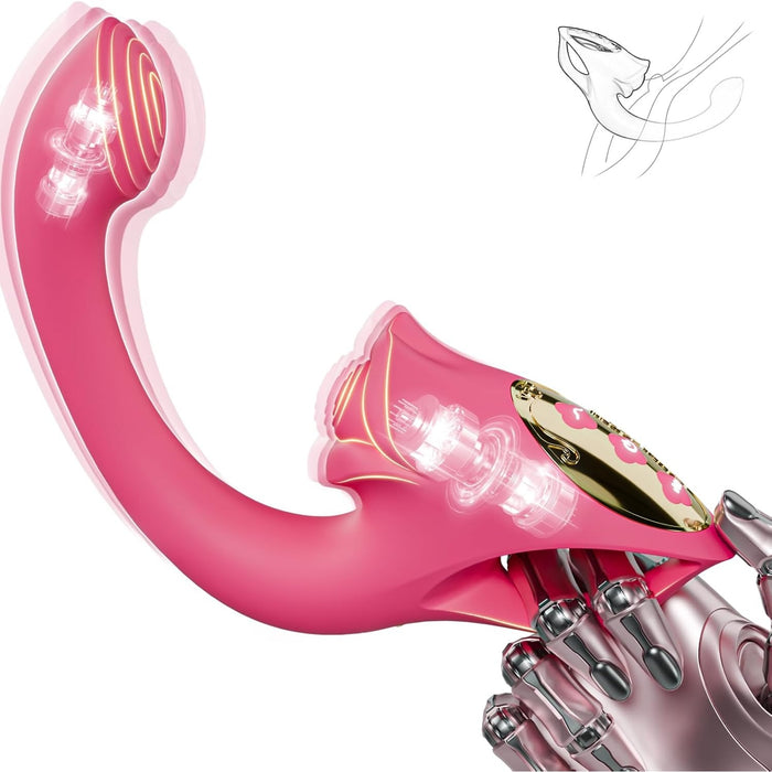 Silikona G-spot un Klitora Vibrators ar 3 Pulsācijas un 7 Vibrācijas Režīmiem Sievietēm