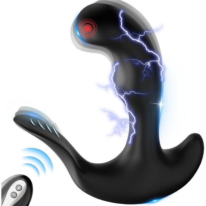 Prostatas stimulators vīriešiem ar spēcīgu piesūkni, elektrošoku un 10 vibrācijām
