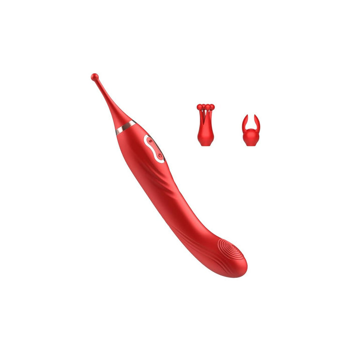 Интенсивный вибратор для клитора с сильной присоской и сменными насадками