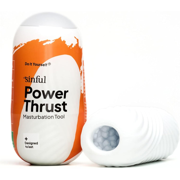 Power Thrust Мастурбатор Яйцо для Мужчин с сильной присоской и комфортом