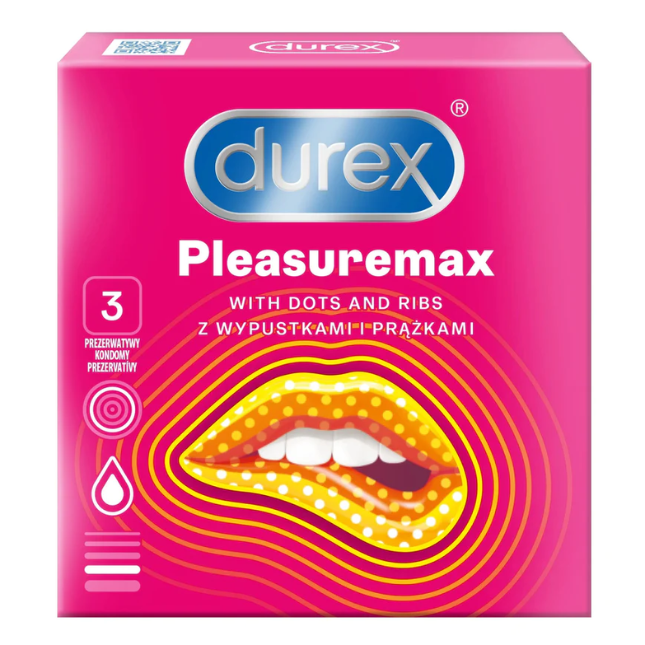 Durex Pleasuremax stimulējošie prezervatīvi, 3 gab.