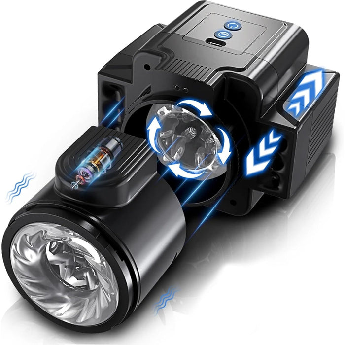 Электрический Мастурбатор для Мужчин с 7 Режимами Телескопа, Вращения и Вибрации с Сильной Присоской