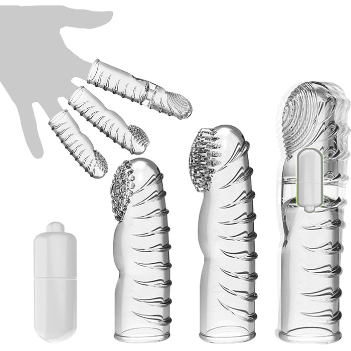 Комплект из 3 палец с сильной присоской и вибратором для игры