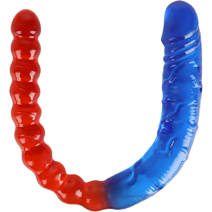 Двойной фаллоимитатор 45 см с сильной присоской – реалистичный и гибкий