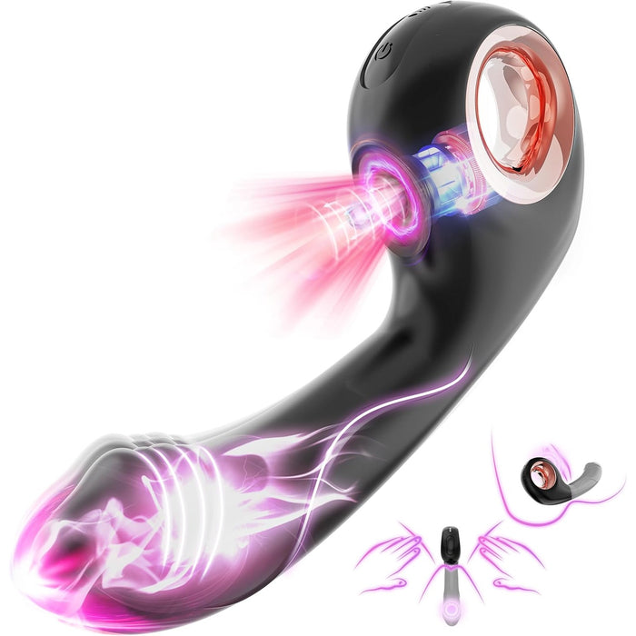 Divvietīgs Vibrators Sievietēm ar 8x10 Vibrācijas Režīmiem un Gredzena Dizainu