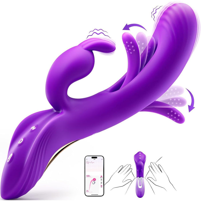 Elegants sieviešu vibrators ar 7 režīmiem un unikālu dobumu dizainu