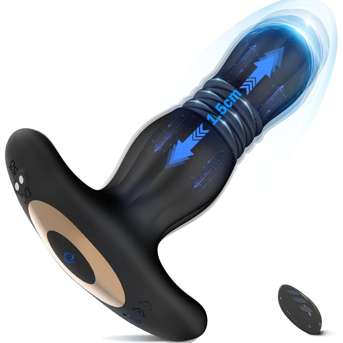 Anālais Vibrators ar 7 Vibrācijas un 7 Impulsu Režīmiem, Tālvadības Pulti