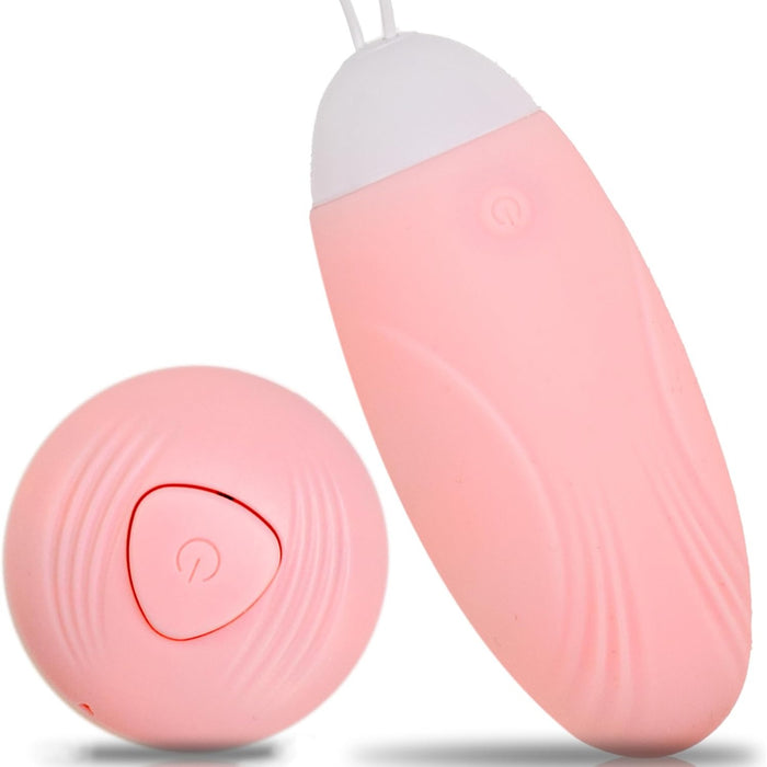 8 cm silikona vibrējošs olu ar tālvadību un 10 vibrāciju režīmiem